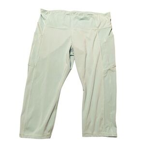 Athleta Womens Plus Size Ultimate Stash II Capri Leggings Turquoise Size 2x NWOT